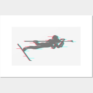 Shooting from prone positions in biathlon. Posters and Art